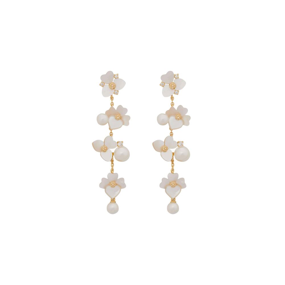 KATE SPADE New York Precious Pansy Statement Linear Earrings - Picture 1 of 7
